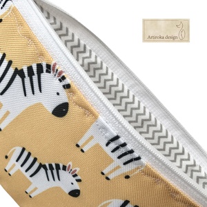 Zebra család mintás VÍZÁLLÓ, kosztaszító tolltartó neszesszer, szemüvegtok vagy mobiltok - Artiroka design - táska & tok - neszesszer - Meska.hu