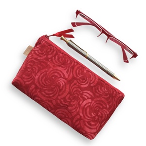 Piros rózsás prémium tolltartó neszesszer, szemüvegtok - Artiroka design - otthon & életmód - papír, írószer - tolltartó & ceruzatekercs - Meska.hu