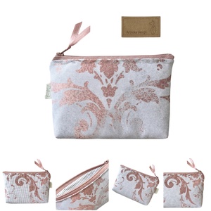 Púder és pasztell ezüstszürke színű, vízálló irattartó pénztárca vagy tolltartó neszesszer  - Artiroka design  - táska & tok - pénztárca & más tok - pénztárca - női pénztárca - Meska.hu