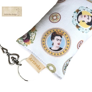 Frida Kahlo mintás prémium pamut kulcstartó vintage kulcs medállal  -  Artiroka design, Táska & Tok, Kulcstartó & Táskadísz, Kulcstartó, Varrás, Ékszerkészítés, MESKA