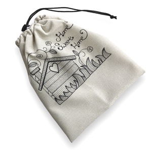Hímzett környezetbarát bevásárló zacskó - ÖKO zsák - otthon édes otthon felirattal - Artiroka design - táska & tok - bevásárlás & shopper táska - kenyeres zsák - Meska.hu