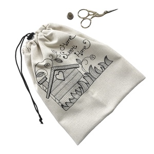 Hímzett környezetbarát bevásárló zacskó - ÖKO zsák - otthon édes otthon felirattal - Artiroka design - táska & tok - bevásárlás & shopper táska - kenyeres zsák - Meska.hu