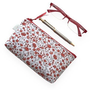 Pipacs mintás prémium tolltartó, neszesszer, szemüvegtok  -  Artiroka design - táska & tok - neszesszer - Meska.hu