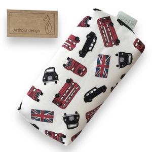 London busz és taxi mintás,  bélelt papírzsebkendő tartó - PEDAGÓGUS NAP - Artiroka design  - táska & tok - pénztárca & más tok - zsebkendőtartó tok - Meska.hu