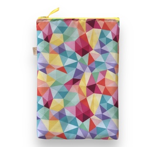 Cipzáros laptop vagy Ipad védő tok, színes geometriai mintával -  Artiroka design - táska & tok - laptoptáska, laptop hátizsák - Meska.hu