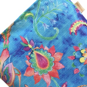 KÖNYVTOK -  madár és virág mintás vízálló textilből, gombos zárral is - Artiroka design - táska & tok - ebook & tablet tok - Meska.hu