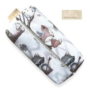 Nyuszi, mókus, őzike, mosómedve és róka mintás vízálló papírzsebkendő tartó   - Artiroka design - táska & tok - pénztárca & más tok - zsebkendőtartó tok - Meska.hu