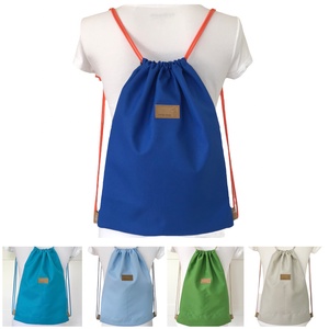 Egyszínű vízálló textil gymbag hátizsák választható színben -  Artiroka design - táska & tok - hátizsák - tornazsák, gymbag - Meska.hu