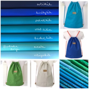 Egyszínű vízálló textil gymbag hátizsák választható színben -  Artiroka design, Táska & Tok, Hátizsák, Tornazsák, Gymbag, Varrás, Hímzés, MESKA