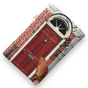 KÖNYVTOK - Piros ajtós ház, retro telefonnal mintás könyvtok  - Artiroka design, Könyv & Zene, Könyvtok, Varrás, MESKA