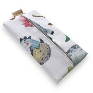 Dinó mintás pamut textilből készült papírzsebkendő tartó  - Artiroka design - táska & tok - pénztárca & más tok - zsebkendőtartó tok - Meska.hu