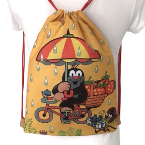Kisvakond esernyővel mintás, egyedi vízálló hátizsák / tornazsák - Artiroka design, Játék & Sport, Ovis felszerelés, Ovis hátizsák, Varrás, Hímzés, MESKA