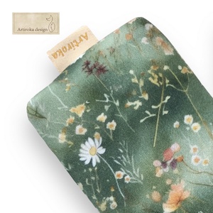 Virágos rét mintás prémium  pamut zsebkendő tartó - Artiroka design - táska & tok - pénztárca & más tok - zsebkendőtartó tok - Meska.hu