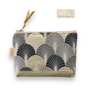 Art Deco mintás irattartó pénztárca, vagy tolltartó neszesszer, szemüvegtok, mobiltok - Artiroka design - táska & tok - pénztárca & más tok - pénztárca - női pénztárca - Meska.hu