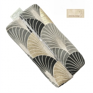 Art Deco mintás,  arany - fekete színű elegáns papírzsebkendő tartó - KARÁCSONY - Artiroka design - táska & tok - pénztárca & más tok - zsebkendőtartó tok - Meska.hu