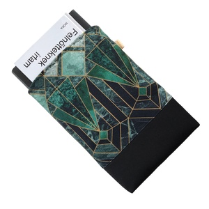 Art Deco mintás PRÉMIUM pamut KÖNYVTOK leheletnyi arany díszítéssel  - Artiroka - könyv & zene - könyvtok - Meska.hu