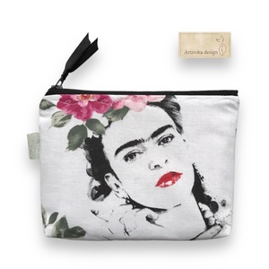 Frida Kahlo mintás  prémium egyedi neszesszer vagy tolltartó neszesszer, szemüvegtok  - Artiroka design , Táska & Tok, Pénztárca & Más tok, Kártyatartó & Irattartó, Varrás, Hímzés, MESKA