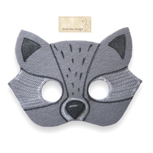 Mosómedve - filc álarc  - Artiroka design, Ruha & Divat, Jelmez & Álarc, Jelmez, Varrás, MESKA