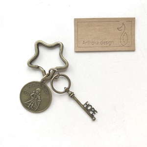 Kis herceg  mintás egyedi kulcstartó Vintage kulcs medállal - NŐNAP  - Artiroka design - ékszer - nyaklánc - medál - Meska.hu