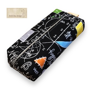 Matematika mintás PRÉMIUM pamut papírzsebkendő tartó - Artiroka design  - táska & tok - pénztárca & más tok - zsebkendőtartó tok - Meska.hu