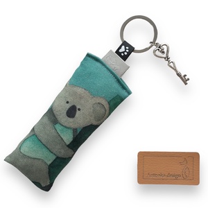 Koala mackó mintás kulcstartó, akár vintage kulcs medálall - Artiroka design - táska & tok - kulcstartó & táskadísz - kulcstartó - Meska.hu