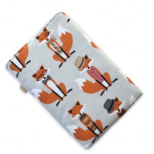 Róka - móka  mintás prémium pamuttextil KÖNYVTOK  - Artiroka design - könyv & zene - könyvtok - Meska.hu