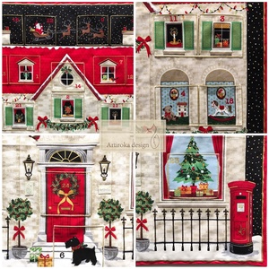 Karácsonyi csoda mintás adventi naptár prémium textilből - Artiroka design - karácsony - adventi díszek - adventi naptár - Meska.hu