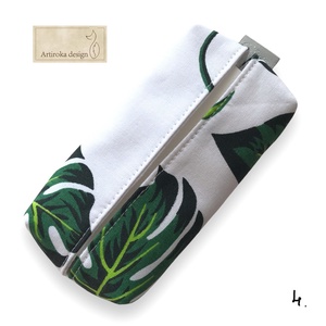 Zöld levél mintás zsebkendőtartó -  Artiroka design - táska & tok - pénztárca & más tok - zsebkendőtartó tok - Meska.hu