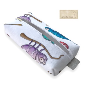 Színes GEKKO mintás papírzsebkendő tartó   - Artiroka design - táska & tok - pénztárca & más tok - zsebkendőtartó tok - Meska.hu