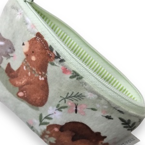 Őz és mackó család mintás  irattartó pénztárca  - BABA - MAMA - Artiroka design  - táska & tok - neszesszer - Meska.hu