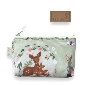 Őz és mackó család mintás  irattartó pénztárca  - BABA - MAMA - Artiroka design  - táska & tok - neszesszer - Meska.hu