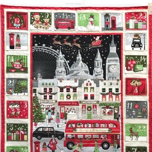 EGYEDI adventi naptár, adventi kalendárium, prémium pamut textilből - Artiroka design, Karácsony, Adventi díszek, Adventi naptár, Varrás, Hímzés, MESKA