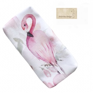 Flamingó mintás prémium papírzsebkendő tartó - Artiroka design, Táska & Tok, Pénztárca & Más tok, Zsebkendőtartó tok, Varrás, MESKA