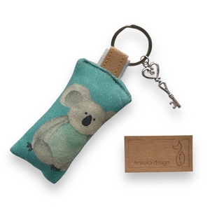 Koala mackó mintás kulcstartó, akár vintage kulcs medálall - Artiroka design - táska & tok - kulcstartó & táskadísz - kulcstartó - Meska.hu
