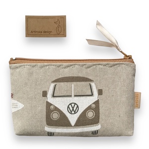 Retro Volkswagen busz mintás, irattartó pénztárca - Artiroka design, Táska & Tok, Pénztárca & Más tok, Pénztárca, Férfi pénztárca, Varrás, Hímzés, MESKA