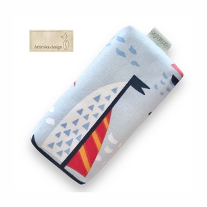 AKCIÓ - Vitorlás hajó mintás,  bélelt zsebkendő tartó - BALATON   - Artiroka design, Táska & Tok, Pénztárca & Más tok, Zsebkendőtartó tok, Varrás, MESKA