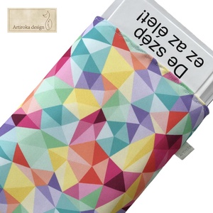VÍZÁLLÓ, színes geometria mintás könyvtok - PEDAGÓGUS -  Artiroka design, Könyv & Zene, Könyvtok, Varrás, Hímzés, MESKA