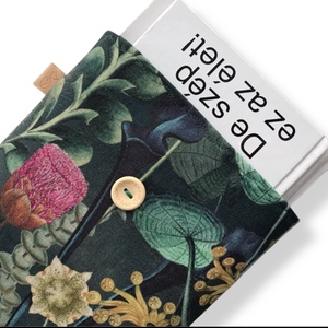 Elvarázsolt titkos kert mintás prémium textil KÖNYVTOK  - Artiroka design, Könyv & Zene, Könyvtok, Varrás, Hímzés, MESKA