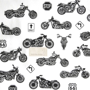 Harley Davidson motorok  mintás könyvtok - APA - Artiroka design - könyv & zene - könyvtok - Meska.hu