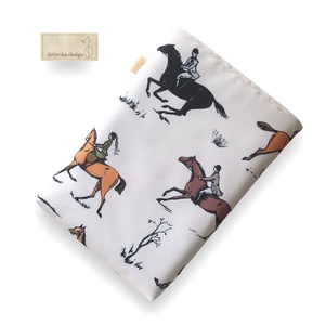 Ló és lovasok mintás vízálló könyvtok -  Artiroka design  - könyv & zene - könyvtok - Meska.hu