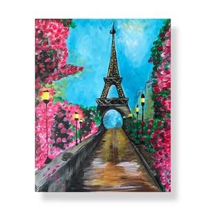 Eiffel torony fényei - Artiroka design  - művészet - festmény - akril - Meska.hu