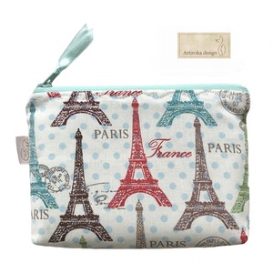 Párizs, Eiffel torony mintás, világjáró irattartó pénztárca vagy tolltartó neszesszer - Artiroka design - táska & tok - pénztárca & más tok - pénztárca - női pénztárca - Meska.hu