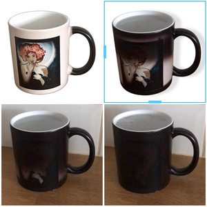 Színváltós egyedi porcelán bögre - Artiroka design , Otthon & Életmód, Konyhafelszerelés, tálalás, Tálalás, Bögre & Csésze, Festészet, Fotó, grafika, rajz, illusztráció, MESKA
