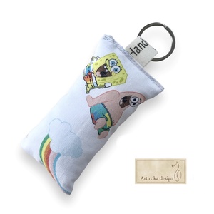 Spongya Bob és Patrik mintás kulcstartó  - Artiroka design - Meska.hu