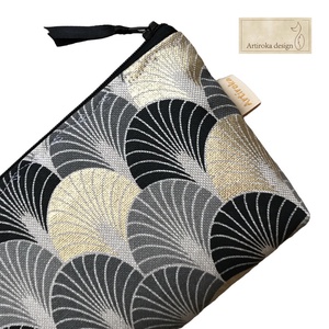 Art Deco mintás elegáns irattartó pénztárca vagy tolltartó neszesszer - Artiroka design - táska & tok - pénztárca & más tok - pénztárca - női pénztárca - Meska.hu