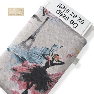 Párizs, Eiffel torony mintás, goblein könyvtok - Artiroka design, Könyv & Zene, Könyvtok, Hímzés, Varrás, MESKA