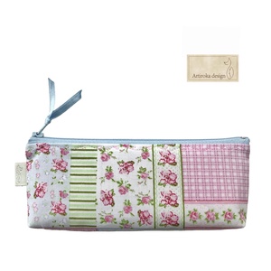 Virágos patchwork mintás tolltartó neszesszer vagy szemüvegtok - Artiroka design - táska & tok - neszesszer - Meska.hu