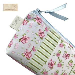 Virágos patchwork mintás tolltartó neszesszer vagy szemüvegtok - Artiroka design, Táska & Tok, Neszesszer, Varrás, Hímzés, MESKA