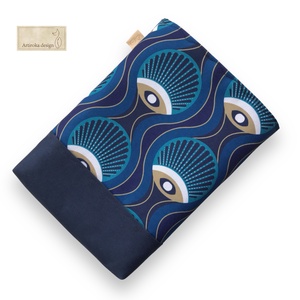 Art Deco mintás, vízálló KÖNYVTOK akár gombos zárral - Artiroka design - könyv & zene - könyvtok - Meska.hu
