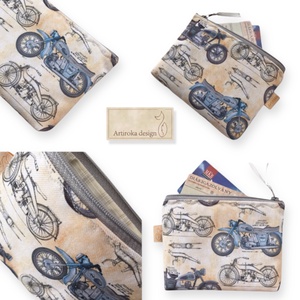 Motor mintás vízálló irattartó pénztárca vagy tolltartó neszesszer - Apák napja - Artiroka design  - táska & tok - pénztárca & más tok - kártyatartó & irattartó - Meska.hu